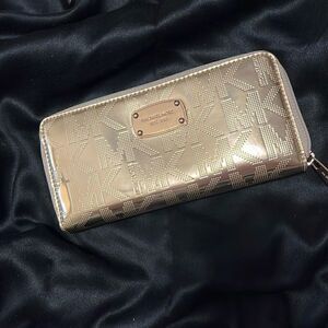 Michael Kors Rose Gold Mirror Zip Around Wallet